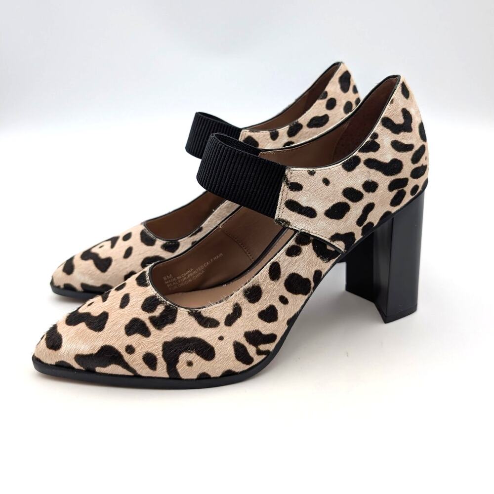 Linea Paolo Sanae Genuine Calf Hair Pump Women's White/Black Size US8M EU38.5